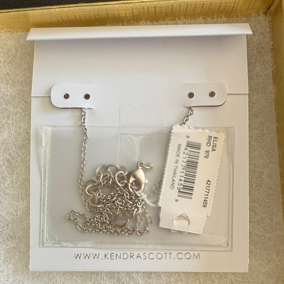 Kendra Scott Women’s Silver Necklace with Glittery Stone - Picture 2 of 4